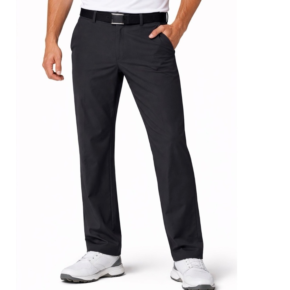 ADIDAS black men's pants athletic casual comfort athletic golf SZ 36 X 30"